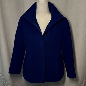 Lands' End Women's Deep Blue Pea Coat